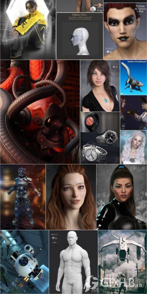 Daz3D Poser 模型合集 Daz3D Poser Bundle 8 January 2020