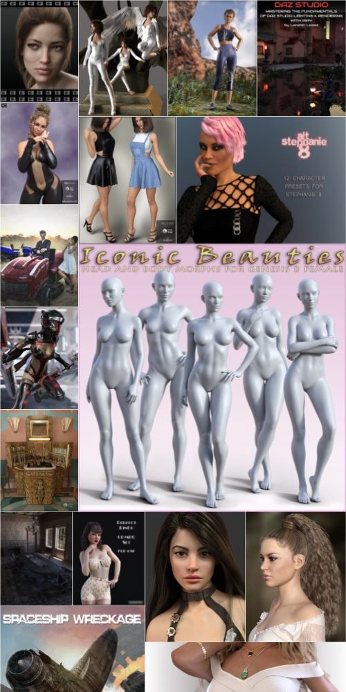 Daz3D Poser 模型合集 Daz3D Poser Bundle 1 February 2020