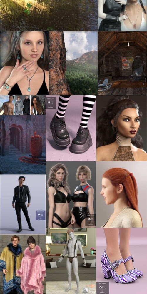Daz3D Poser 模型合集 Daz3D Poser Bundle 1 February 2020