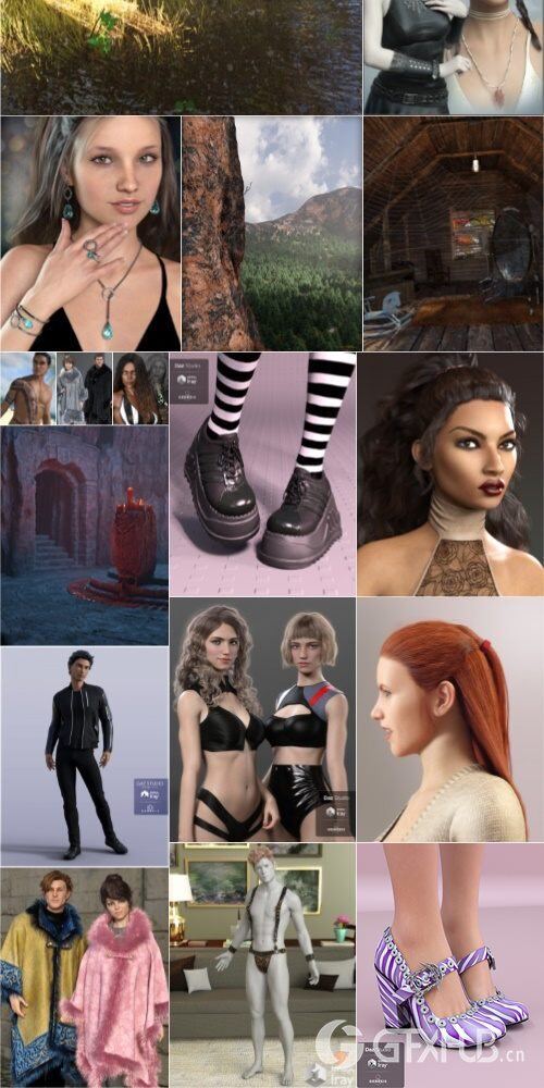 Daz3D Poser 模型合集 Daz3D Poser Bundle 1 February 2020
