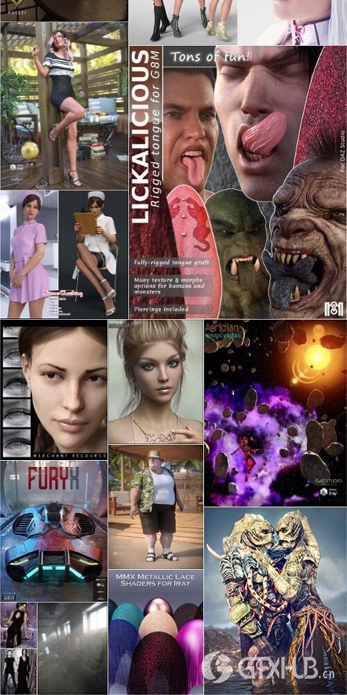 Daz3D Poser 模型合集 Daz3D Poser Bundle 2 February 2020