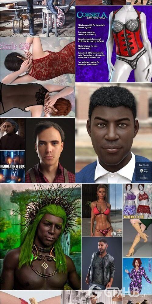 Daz3D Poser 模型合集 Daz3D Poser Bundle 3 February 2020