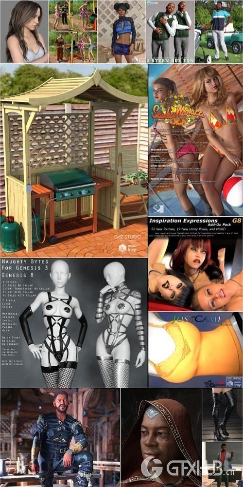 Daz3D Poser 模型合集 Daz3D Poser Bundle 3 February 2020