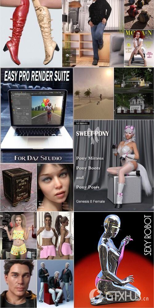 Daz3D Poser 模型合集 Daz3D Poser Bundle 3 February 2020