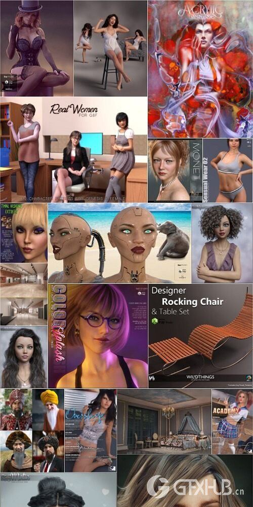 Daz3D Poser 模型合集 Daz3D Poser Bundle 5 February 2020