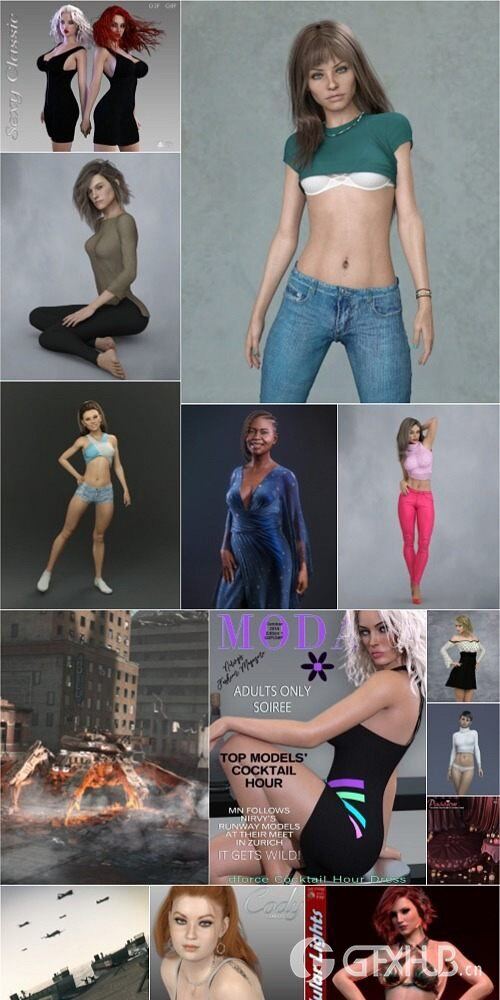 Daz3D Poser 模型合集 Daz3D Poser Bundle 6 February 2020