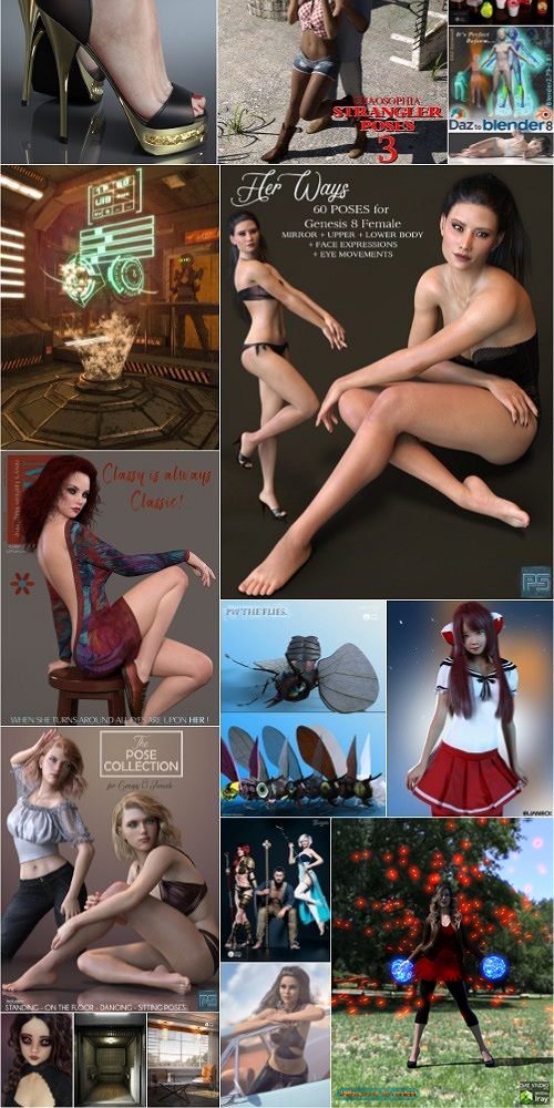 Daz3D Poser 模型合集 Daz3D Poser Bundle 8 February 2020