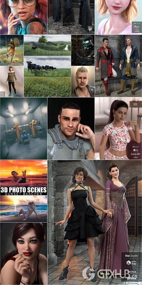Daz3D Poser 模型合集 Daz3D Poser Bundle 1 March 2020