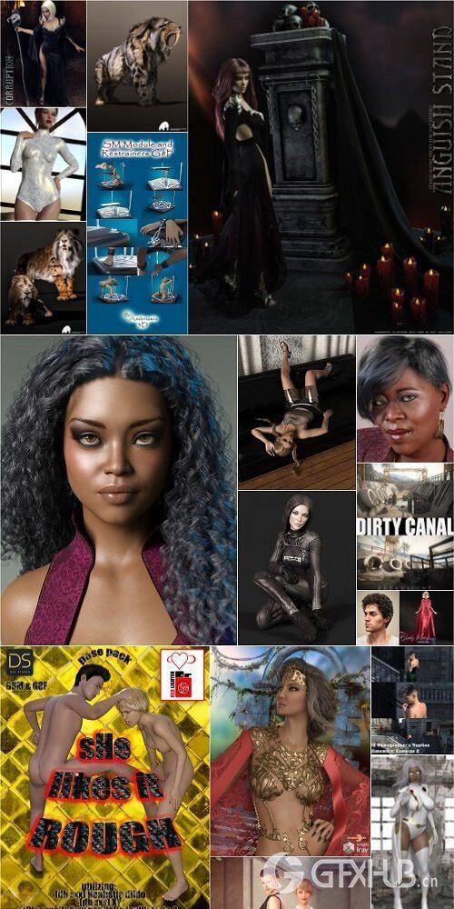 Daz3D Poser 模型合集 Daz3D Poser Bundle 7 March 2020