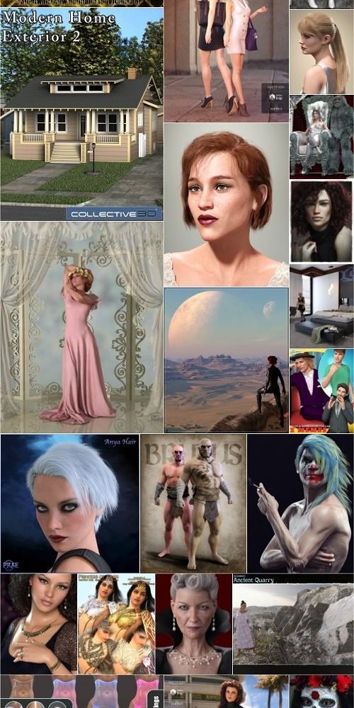 Daz3D Poser 模型合集 Daz3D Poser Bundle 7 March 2020