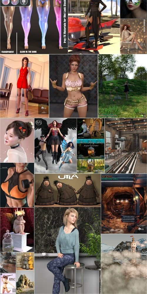 Daz3D Poser 模型合集 Daz3D Poser Bundle 7 March 2020