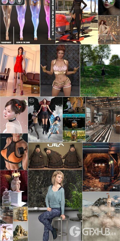 Daz3D Poser 模型合集 Daz3D Poser Bundle 7 March 2020