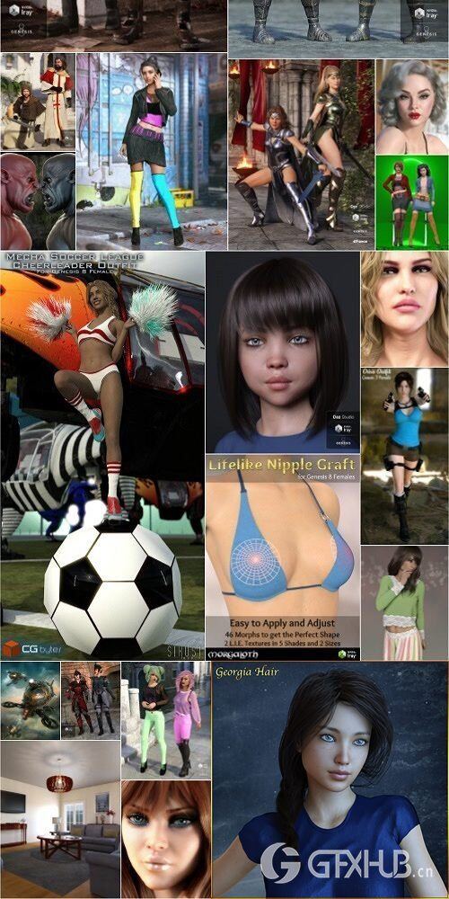 Daz3D Poser 模型合集 Daz3D Poser Bundle 8 March 2020