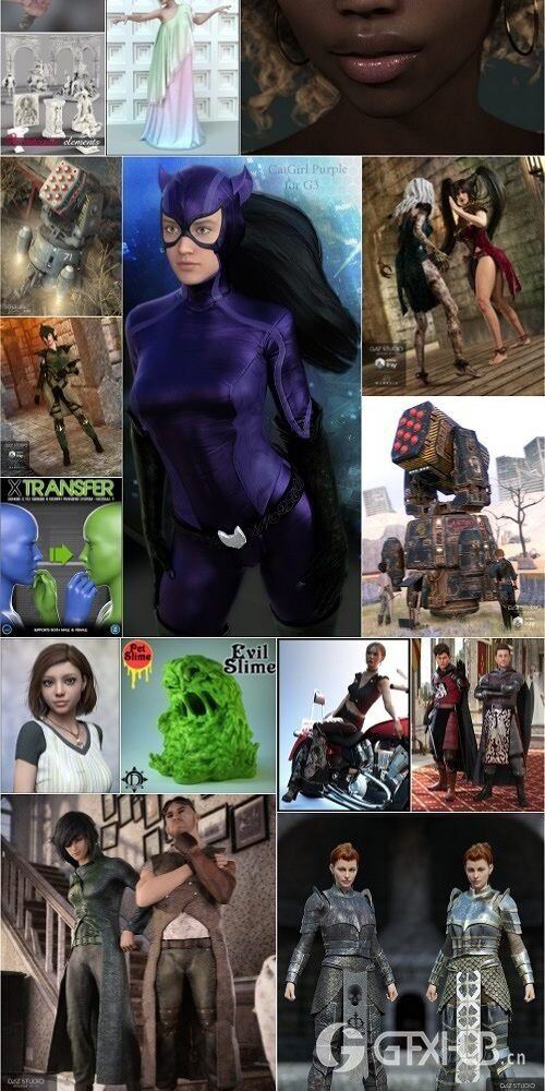 Daz3D Poser 模型合集 Daz3D Poser Bundle 8 March 2020