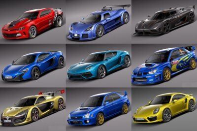 32套汽车3D模型合辑 Car 3D Model Bundle April 2019