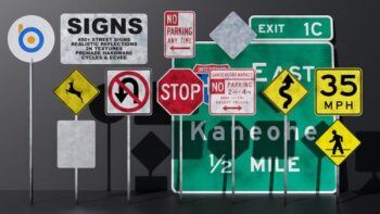 450多个街道标志指示牌 Bs Signs – 450+ Street Signs