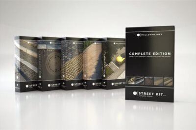 49组井盖绿化带人行道3D模型合集 Street Kit 01 Complete Edition 3D Models