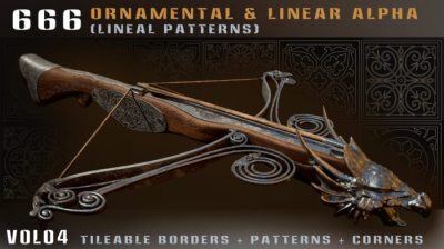 666个装饰性和线性性图案贴图 666 ornamental & linear alpha lineal patterns Vol 04