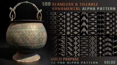 500个无缝和可平铺的装饰alpha图案 500 seamless & tileable ornamental alpha pattern Vol 06