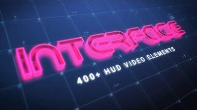 400多个未来科技HUD界面信息元素视频素材 Interface 400+ HUD Video Elements