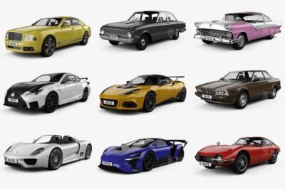 56套高精度汽车3D模型合辑 Car 3D Models Bundle January 2021