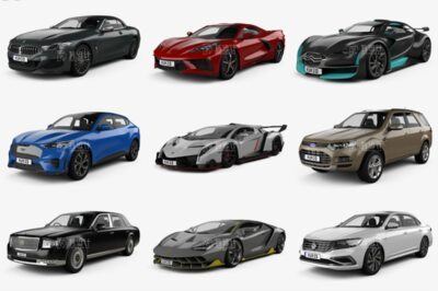 61套高精度汽车3D模型合辑 Car 3D Models Bundle February 2021