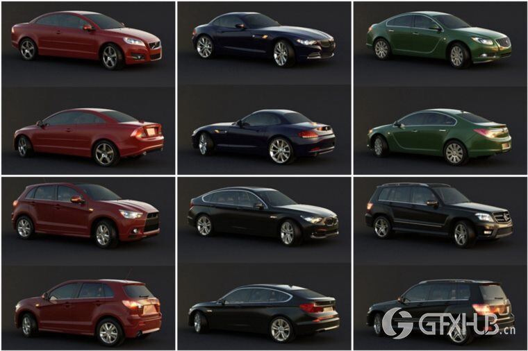 15套汽车3DMax模型合集 Vargov Car Collection 2
