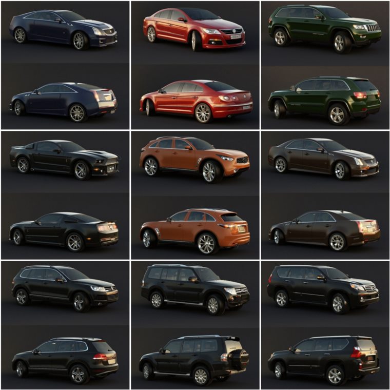 15套汽车3DMax模型合集 Vargov Car Collection 2