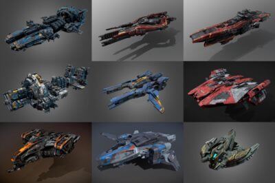 88个科幻太空飞船外星战舰3D模型 88 Sci-fi Ships Robot Drone (FBX/MAX格式)