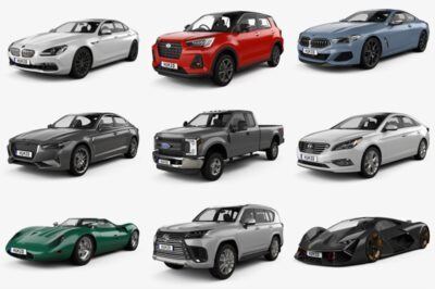 高精度汽车3D模型合辑100套 Car 3D Models Bundle May 2022