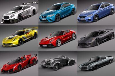 汽车3D模型合辑50套 Car 3D Models Bundle July 2 2022