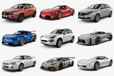 高精度汽车3D模型合辑100套 Car 3D Models Bundle August 2022