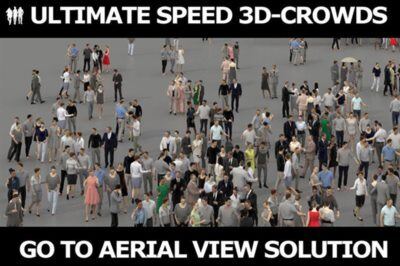 3D人群低多边形3D模型 3D PEOPLE CROWDS- ULTIMATE SPEED SOLUTION Low-poly 3D model