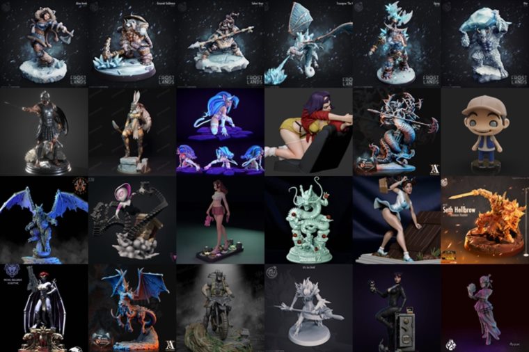 90组3D打印模型合辑 3D Print Models Bundle July 2021