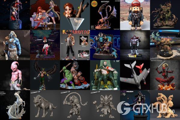 100组3D打印模型合辑 3D Print Models Bundle August 2021