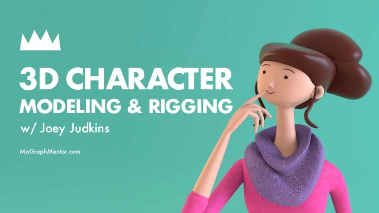 C4D卡通人物建模和绑定动画制作 MoGraph Mentor – 3d Character Modeling & Rigging