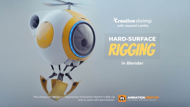 Blender小机器人绑定教程 Hard Surface Rigging In Blender