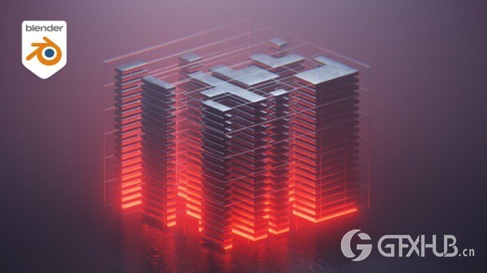 Blender科幻数据结构制作教程 Create Sci Fi Structures with Geometry Nodes