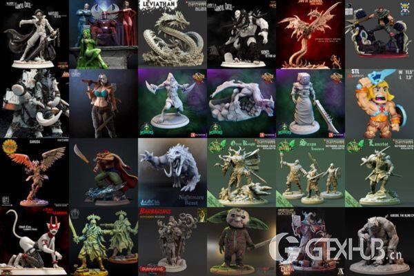77组3D打印模型合辑 3D Print Models Bundle October 2021