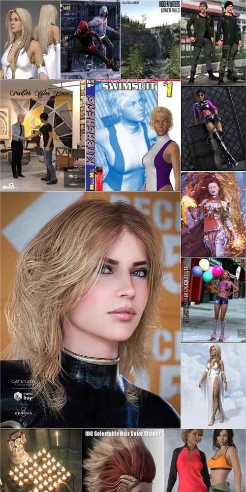 Daz3D Poser 2020年4月模型合集.1 Daz3D Poser Bundle 1 April 2020
