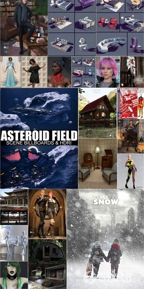 Daz3D Poser 2020年4月模型合集.1 Daz3D Poser Bundle 1 April 2020