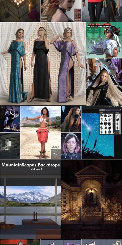 Daz3D Poser 2020年4月模型合集.1 Daz3D Poser Bundle 1 April 2020