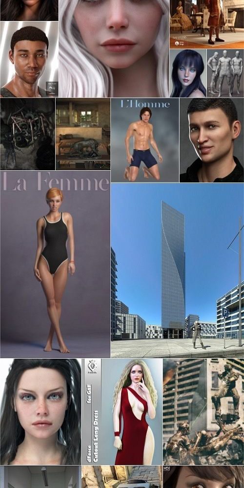 Daz3D Poser 2020年4月模型合集.2 Daz3D Poser Bundle 2 April 2020