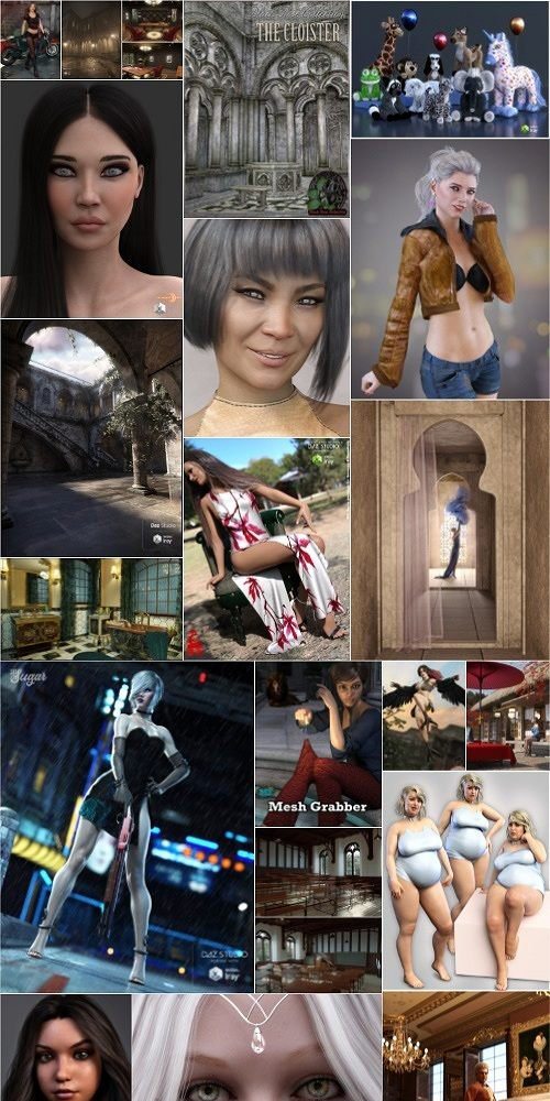 Daz3D Poser 2020年4月模型合集.2 Daz3D Poser Bundle 2 April 2020