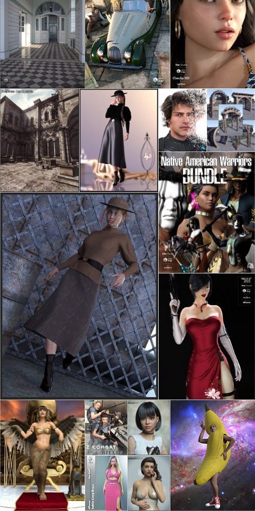 Daz3D Poser 2020年4月模型合集.2 Daz3D Poser Bundle 2 April 2020