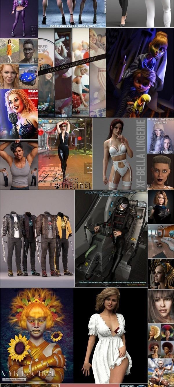 Daz3D Poser 2020年4月模型合集.5 Daz3D Poser Bundle 5 April 2020