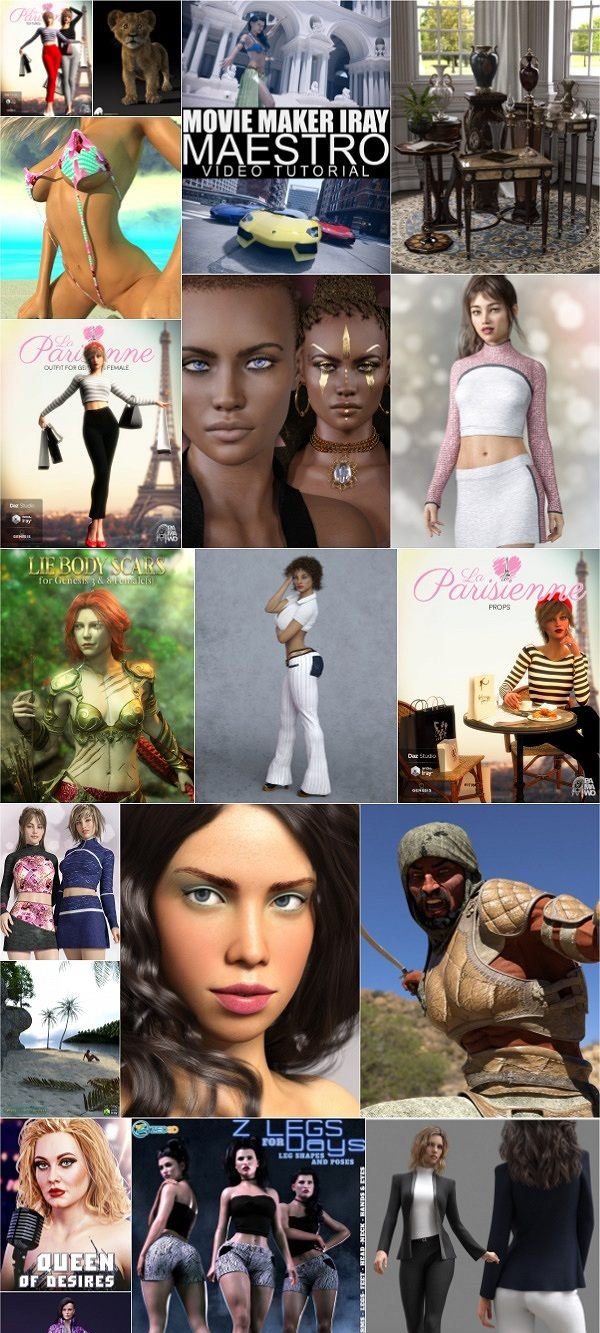 Daz3D Poser 2020年4月模型合集.5 Daz3D Poser Bundle 5 April 2020
