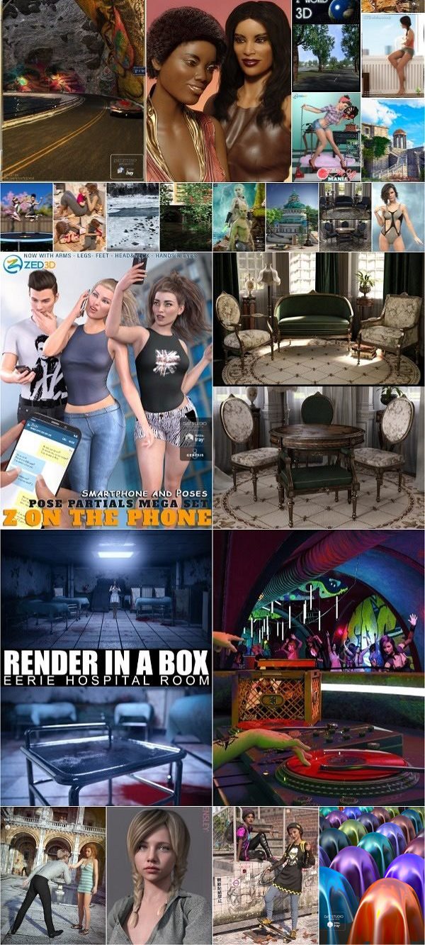 Daz3D Poser 2020年4月模型合集.5 Daz3D Poser Bundle 5 April 2020