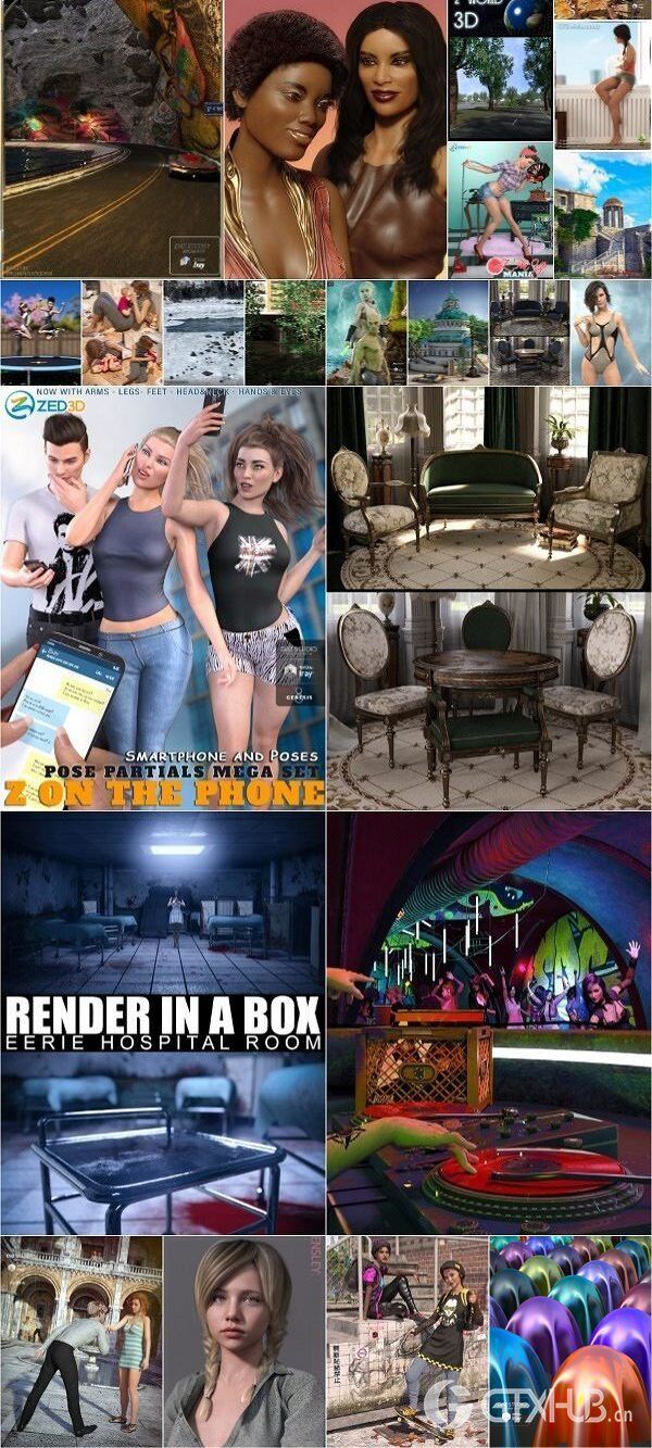 Daz3D Poser 2020年4月模型合集.5 Daz3D Poser Bundle 5 April 2020