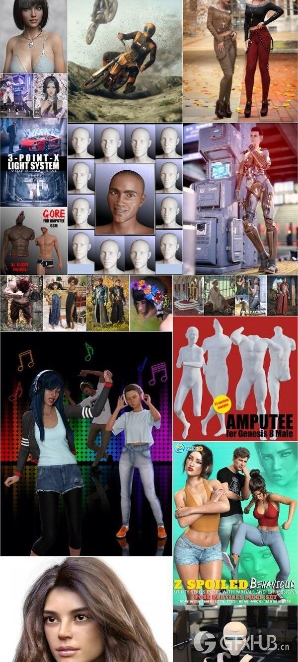 Daz3D Poser 2020年4月模型合集.6 Daz3D Poser Bundle 6 April 2020